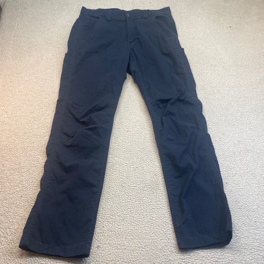 Carhartt Work Pants Mens 31x32 Navy Force BN5358-M Relaxed Fit Ripstop Cargo